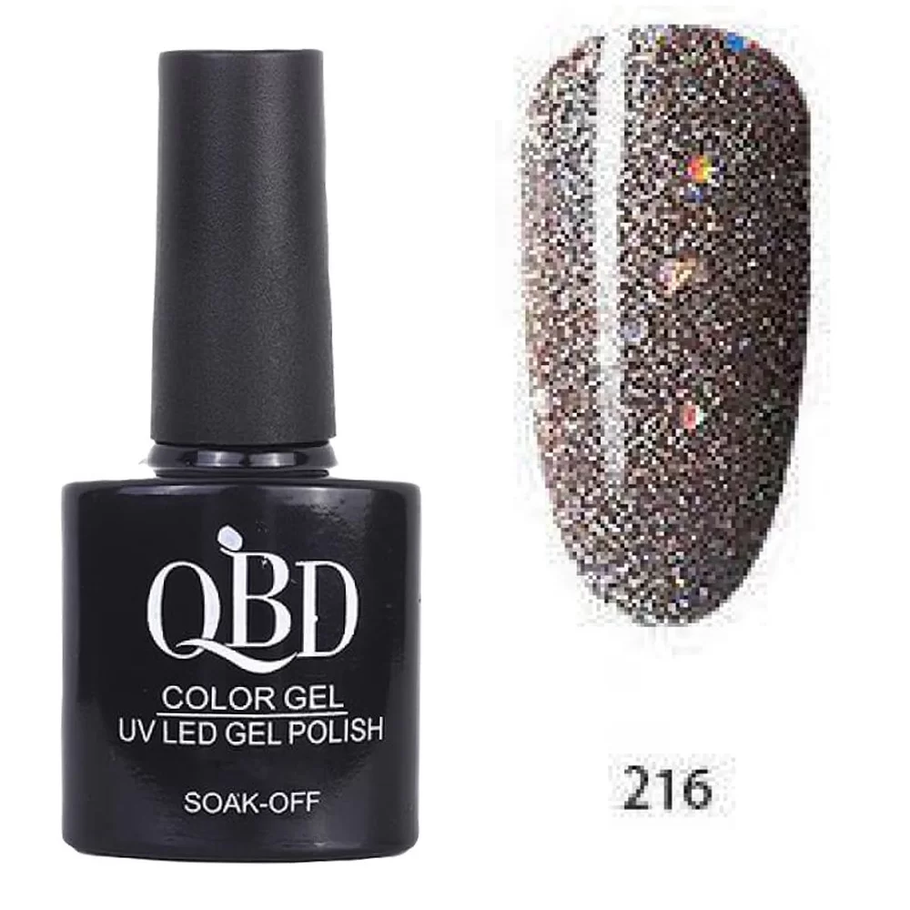 fiwo-9e9cFG01 Επαγγελματικό Ημιμόνιμο Βερνίκι QBD Color Gel UV LED GEL POLISH SHELLAC SOAK-OFF 10ML - 216 - Image 1