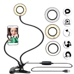 Photo Studio Selfie LED Ring Light με Βάση Κινητού για iPhone/Android