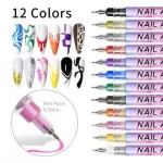Νail Graffiti pen nail art GlobalNail 0.5mm Σε 12 Χρώματα