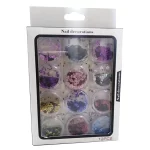 ΣΕΤ 12 ΒΑΖΑΚΙΑ ΜΕ ΠΟΛΥΧΡΩΜΕΣ ΔΙΑΚΟΣΜΗΤΙΚΕΣ ΝΥΦΑΔΕΣ ΝΥΧΙΩΝ NY-PL12D