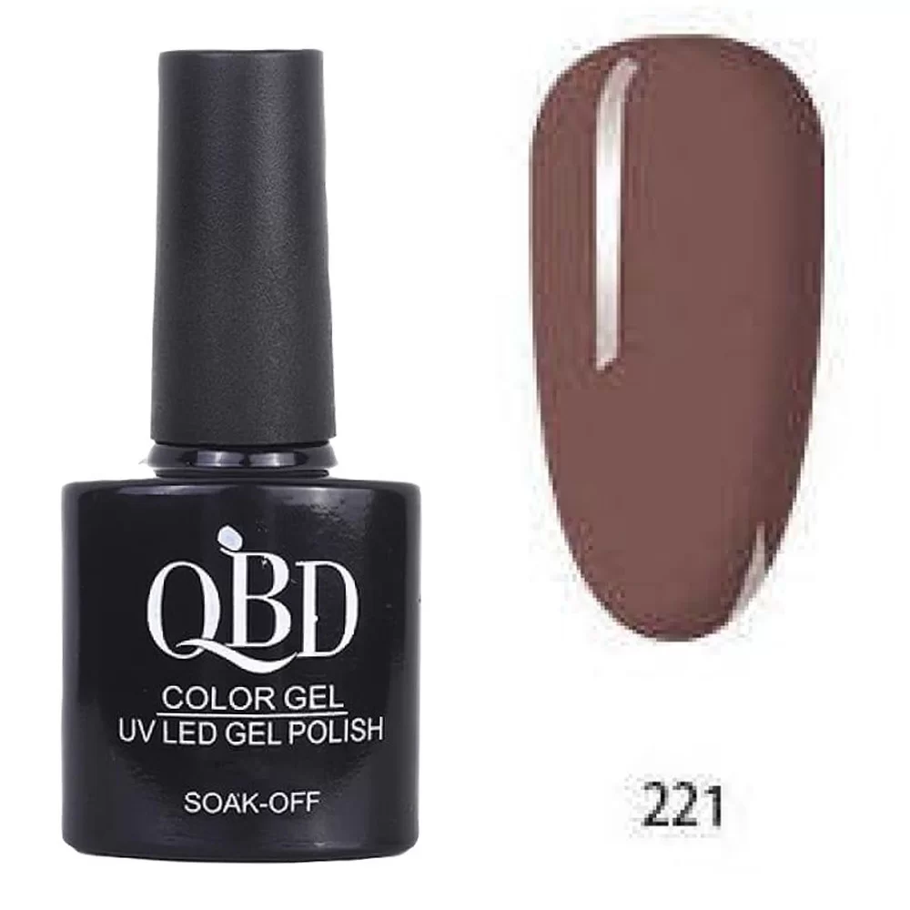 fiwo-UEYNtKyq Επαγγελματικό Ημιμόνιμο Βερνίκι QBD Color Gel UV LED GEL POLISH SHELLAC SOAK-OFF 10ML - 221 - Image 1