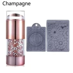 Σφραγίδα Νυχιών με 2 στάμπες Champagne στρας SFR-002