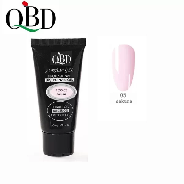 GEL ΧΤΙΣΙΜΑΤΟΣ QBD ACRYLIC GEL UV/LED NAIL GEL - SOAK OFF SAKURA 60 ML NY-QBD1333-05
