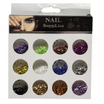 ΣΕΤ 12 ΒΑΖΑΚΙΑ ΜΕ ΠΟΛΥΧΡΩΜΕΣ ΔΙΑΚΟΣΜΗΤΙΚΕΣ ΝΥΦΑΔΕΣ ΝΥΧΙΩΝ NY-NS123