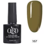 Επαγγελματικό Ημιμόνιμο Βερνίκι QBD Color Gel UV LED GEL POLISH SHELLAC SOAK-OFF 10ML - 167