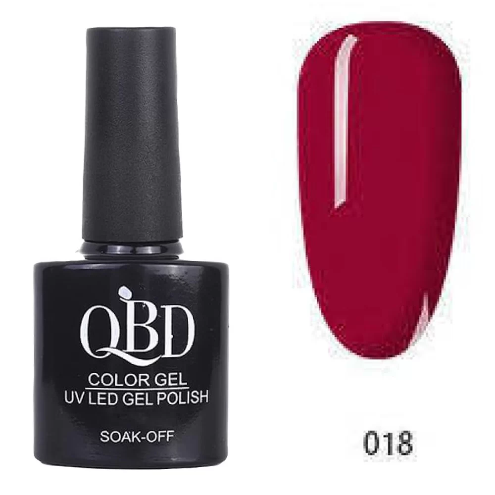 fiwo-nrMkJGcS Επαγγελματικό Ημιμόνιμο Βερνίκι QBD Color Gel UV LED GEL POLISH SHELLAC SOAK-OFF 10ML - 018 - Image 1