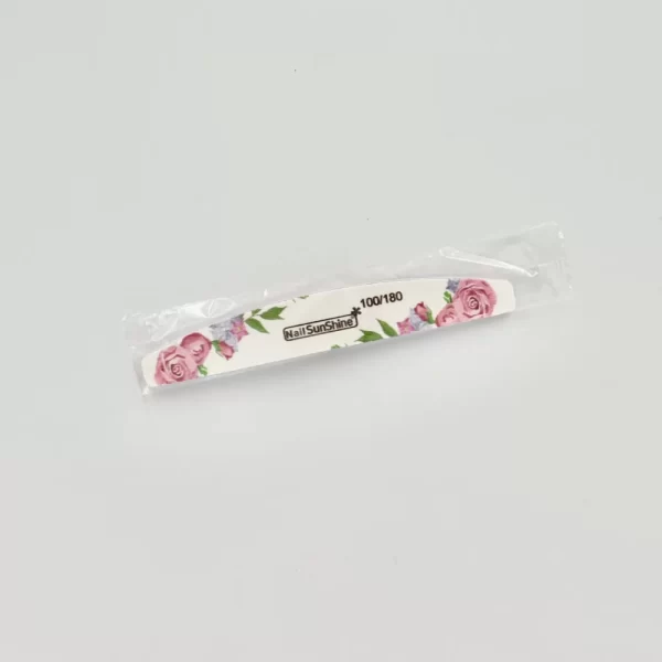 Λίμα Νυχιών Διπλής Όψης Flower Rose 100/180 Μισοφέγγαρο