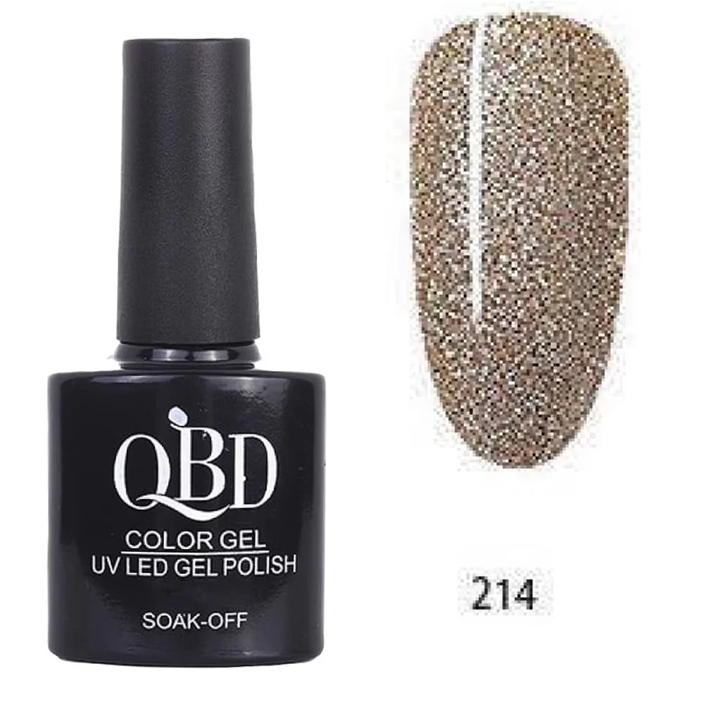 fiwo-zJNLrTX2 Επαγγελματικό Ημιμόνιμο Βερνίκι QBD Color Gel UV LED GEL POLISH SHELLAC SOAK-OFF 10ML - 214 - Image 1