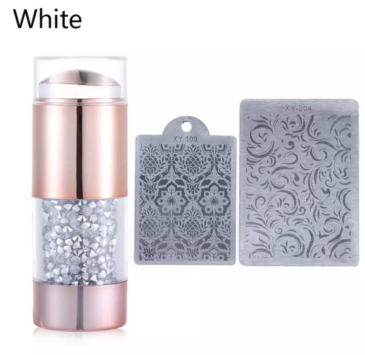 244733062_267130771963220_476706419205987415_n.jpg Σφραγίδα Νυχιών με 2 στάμπες White στρας SFR-004 - Image 1