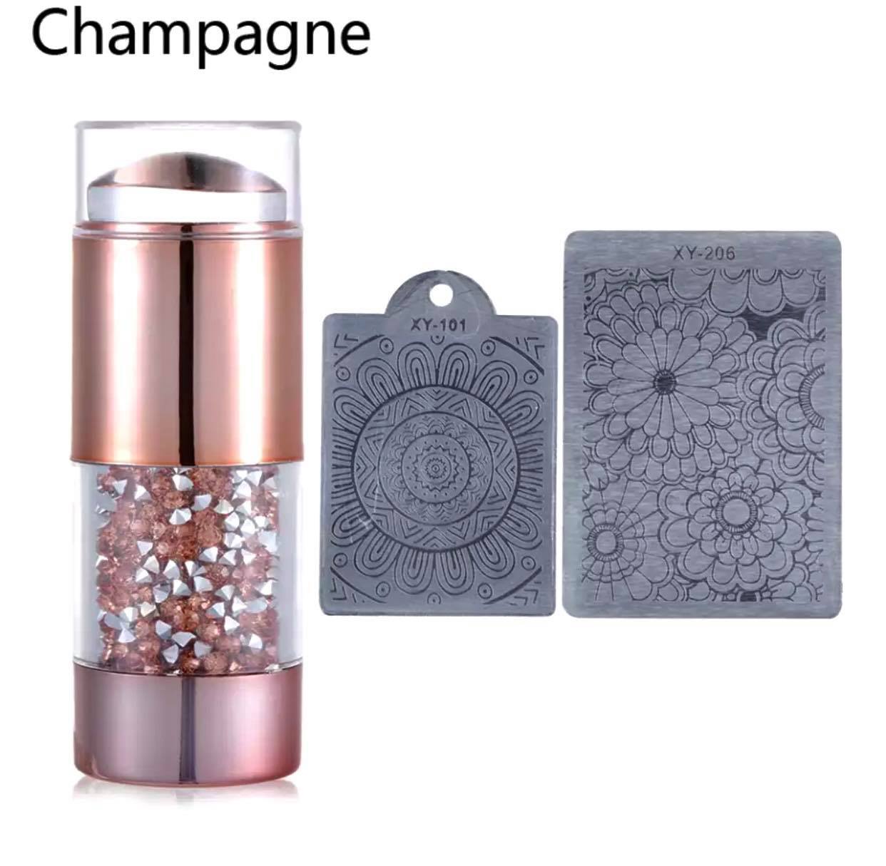 244833937_397563945318507_6911778466138380015_n.jpg Σφραγίδα Νυχιών με 2 στάμπες Champagne στρας SFR-002 - Image 1