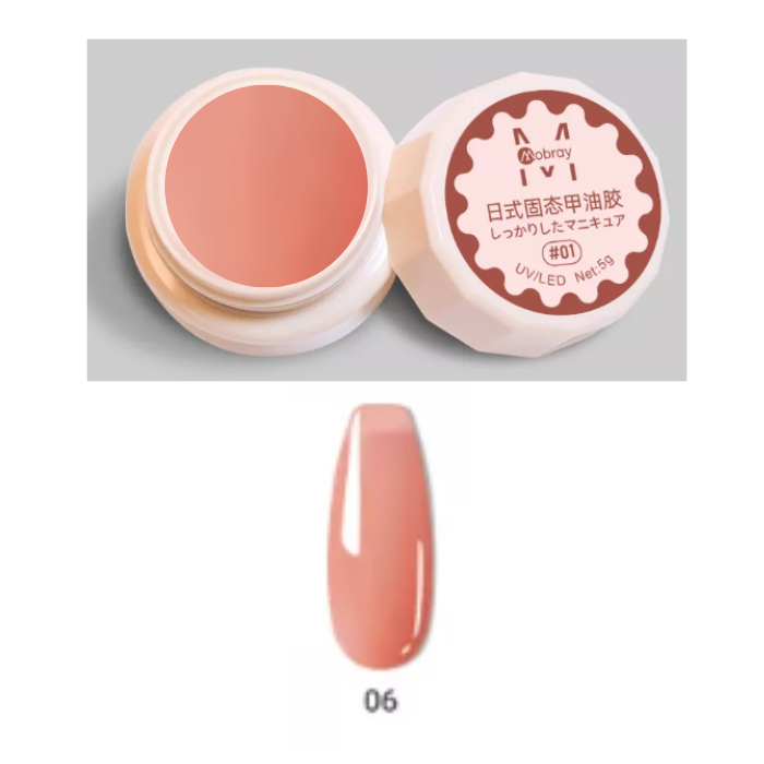 6-8.png Mobray Στερεό κρεμώδες gel για nail art 5g No6 (Solid Pudding Cream) - Image 1