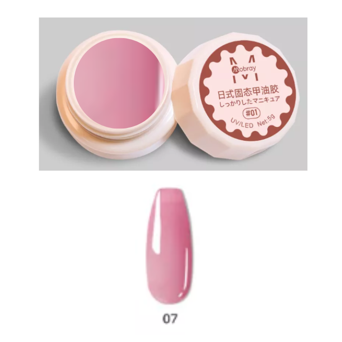 7-7.png Mobray Στερεό κρεμώδες gel για nail art 5g No7 (Solid Pudding Cream) - Image 1