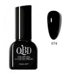 QBD ΗΜΙΜΟΝΙΜΟ ΒΕΡΝΙΚΙ Ν. 074 BLACK UV & LED 12ML