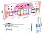 Mobray 12 Χρώματα Nail Art Gel Για Λεπτές Γραμμές Και Εύκολη Δημιουργία Γαλλικού - Image 5