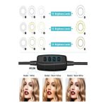 Επαγγελματικό Φωτογραφικό Φωτιστικό Δαχτυλίδι Ring Lamp Light LED USB 1,6m με 3 Χρώματα Φωτισμού, Dimmer & Τρίποδο FO-5616 - Image 3