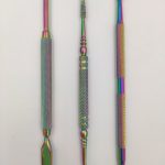 Σετ 3 τεμαχίων pusher επωνυχίων ιριδίζον stainless steel