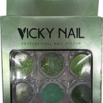 GLITTER ΣΚΟΝΗ ΓΙΑ ΝΥΧΙΑ GREEN ΣΕΤ 6 ΤΕΜΑΧΙΩΝ