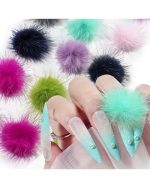 Σετ 10 Μαγνητικά Pom Pom Φουντίτσες Νυχιών - Image 2