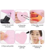 200 Βαμβακερά Πανάκια Καθαρισμού Heart Shape Ροζ - Image 3