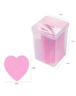 200 Βαμβακερά Πανάκια Καθαρισμού Heart Shape Ροζ - Image 2