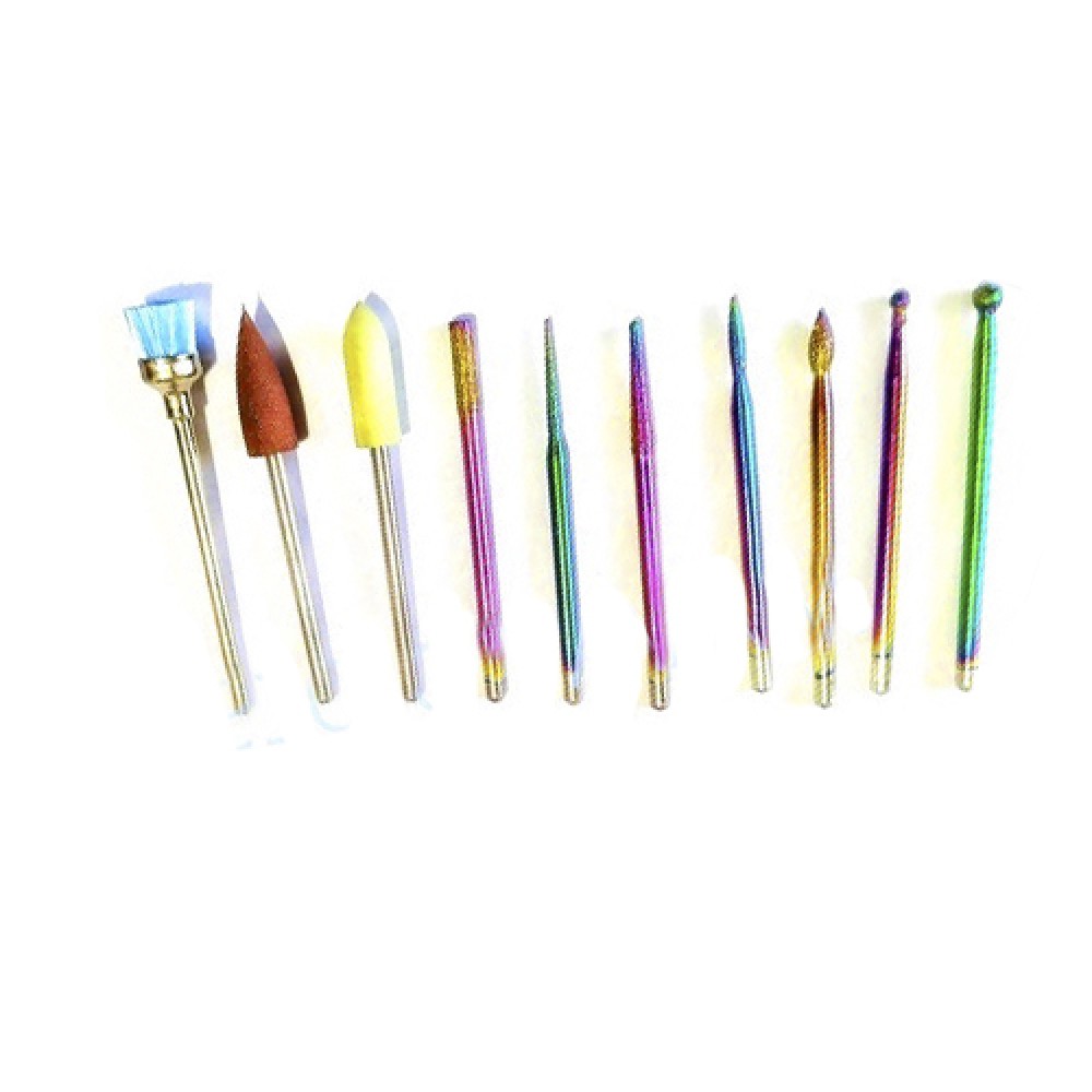 NY-80-10.jpg ΣΕΤ 10 ΤΕΜΑΧΙΩΝ ΦΡΕΖΑΚΙΑ ΤΡΟΧΟΥ ΜΑΝΙΚΙΟΥΡ ΠΕΝΤΙΚΙΟΥΡ RAINBOW ΓΙΑ COMBI ΣΕ ΚΑΣΕΤΙΝΑ NY-80-10 - Image 1