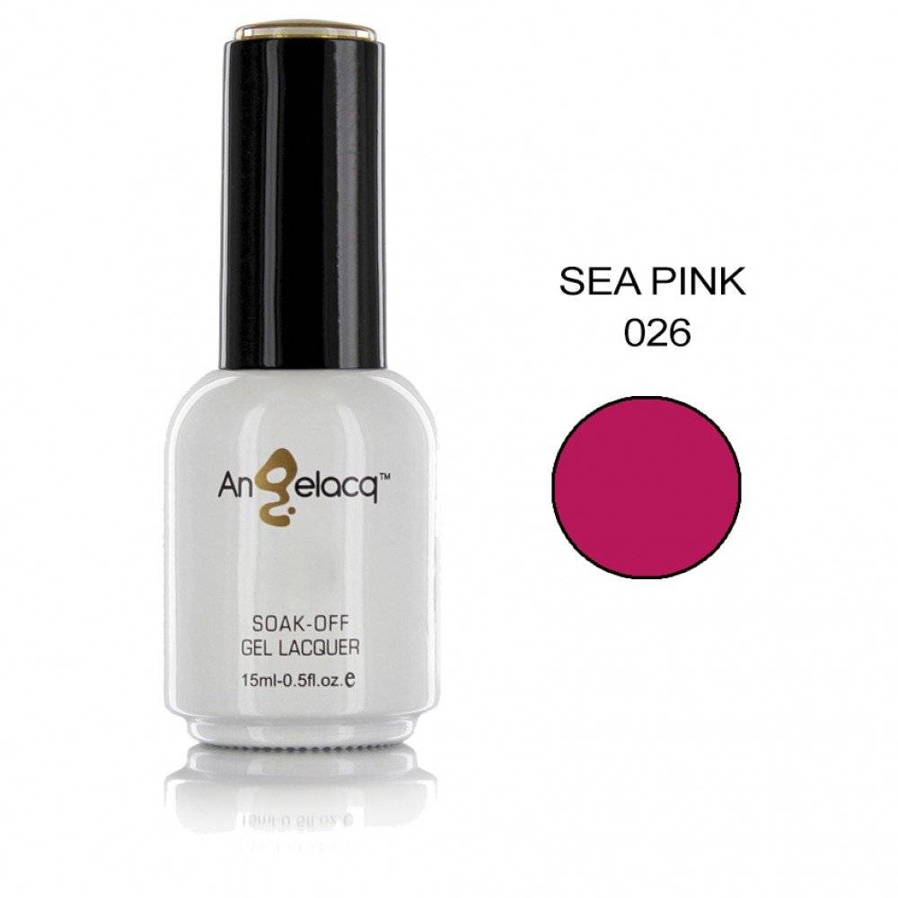 NY-AN026.jpg Ημιμόνιμο επαγγελματικό βερνίκι Angelacq 15 ml - Sea pink 026 - Image 1