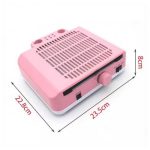 Εργαλείο Εξοπλισμού Νυχιών – Τροχός , Συλλέκτης σκόνης και φωτιστικό – 60W – PRO 3-1 Pink - Image 2