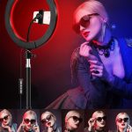 Ring Light Led Χρωματιστό Φωτογραφικό Φωτιστικό led δαχτυλίδι 26cm dimmer και τρίποδο με επιλογή RGB χρωμάτων – Usb led ring light - Image 4