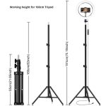 Ring Light Led Χρωματιστό Φωτογραφικό Φωτιστικό led δαχτυλίδι 26cm dimmer και τρίποδο με επιλογή RGB χρωμάτων – Usb led ring light - Image 6