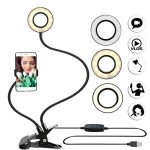 Photo Studio Selfie LED Ring Light με Βάση Κινητού για iPhone/Android